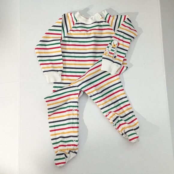 HBC "Stripes" Baby Sleeper/Onesie Size 6-12 Months - Pre Owned - Picture 3 of 4